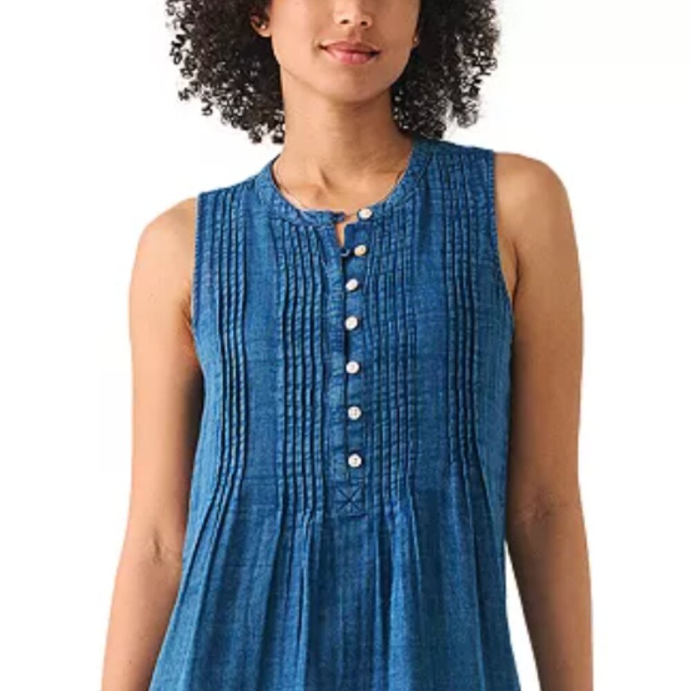 Faherty Isha Linen Mini Dress, Size XS